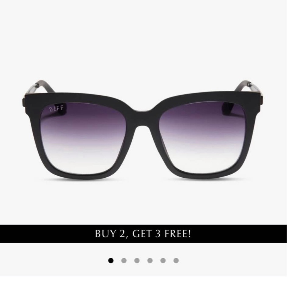 Diff‎ Eyewear Black Gradient Sunglasses
